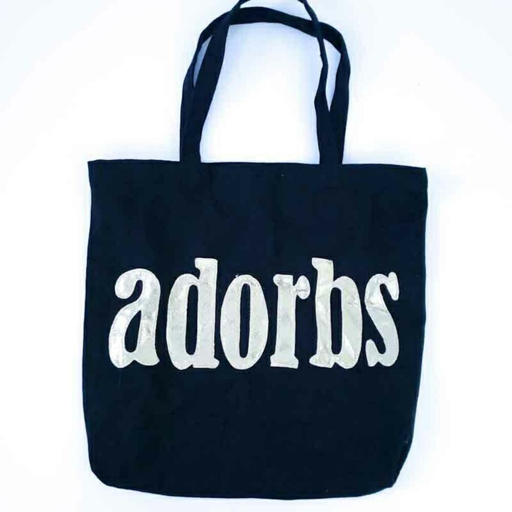Adorbs Tote Black Gold Metallic 16x16
